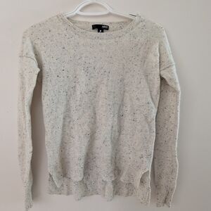 Aqua Speckled Cream Cashmere Sweater